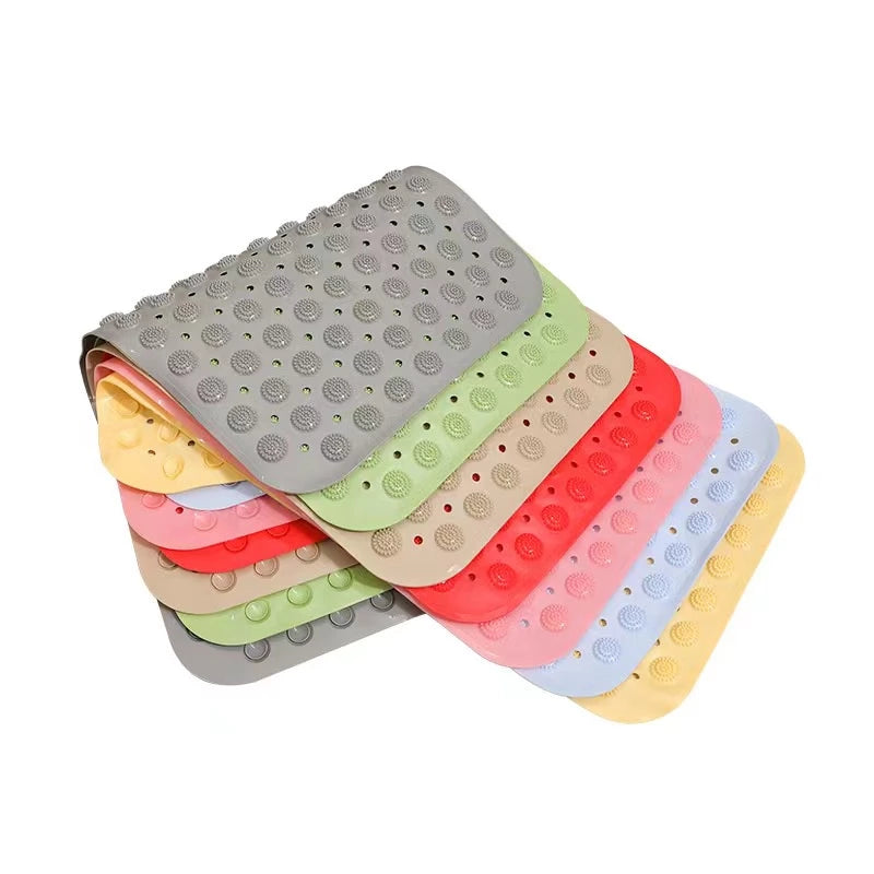 Tapete Para Box Retangular Massagem Pés Relaxante Banheiro Antiderrapante Com Ventosa