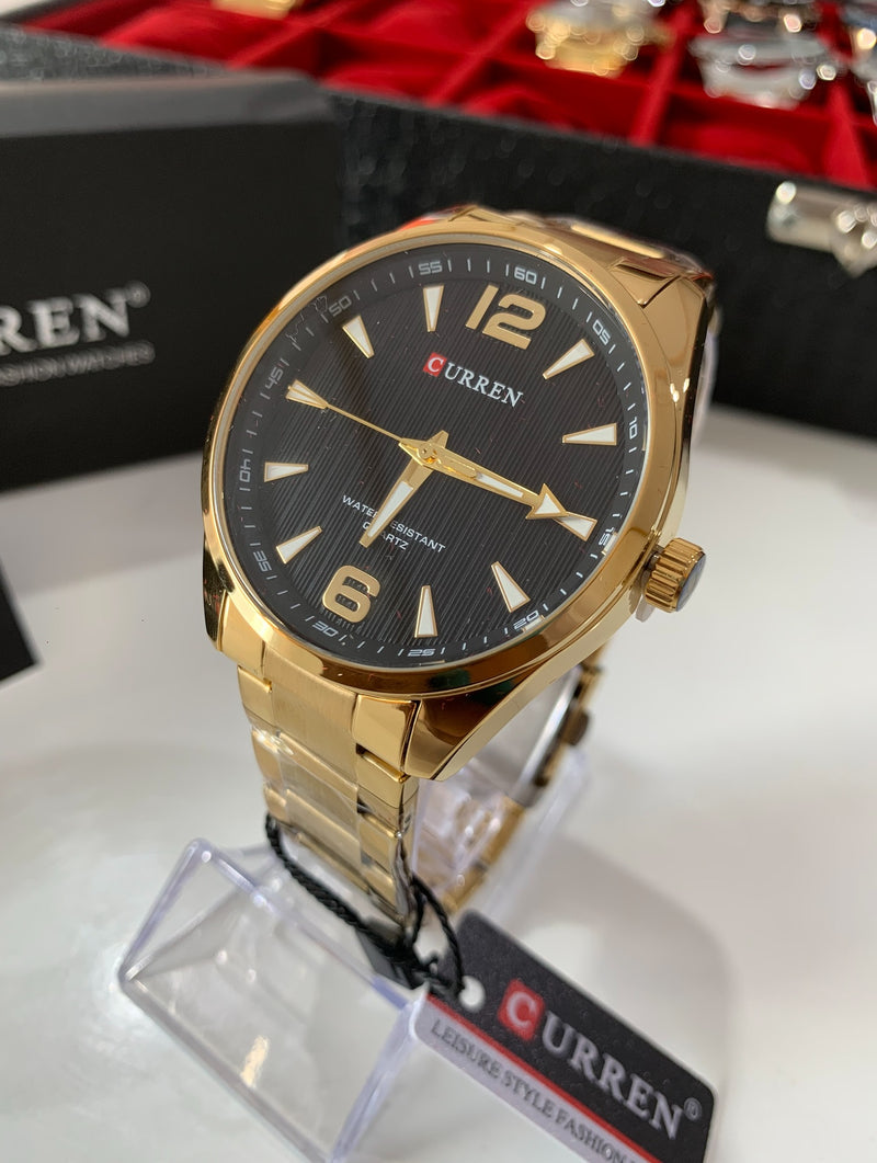CURREN Fashion Brand Men's Watches with Luminous Han Classy Business Stainless Steel Band Wristwatches for Male with