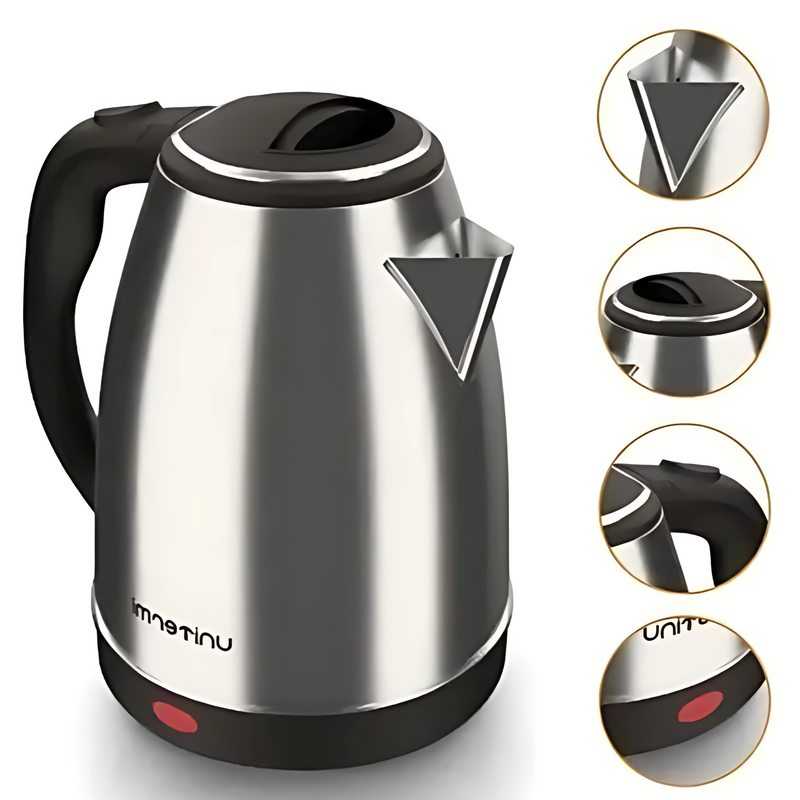 Chaleira Elétrica Inox Atacama Unitermi 1.8L – 1800W de Potência, Base 360º, Desligamento Automático e Design Moderno, 220v