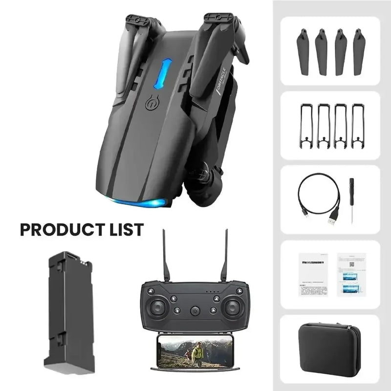 Profissional mini drone e99 hd 4k câmera dobrável wifi fpv rc fotografia aérea quadcopter rc helicóptero brinquedo das crianças presente