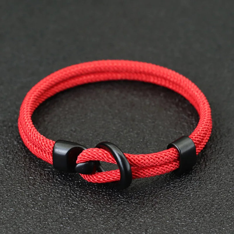 Moda corda pulseira masculina dupla camada de acampamento ao ar livre braclet homme acessórios sobrevivência paracord braslet presente para ele