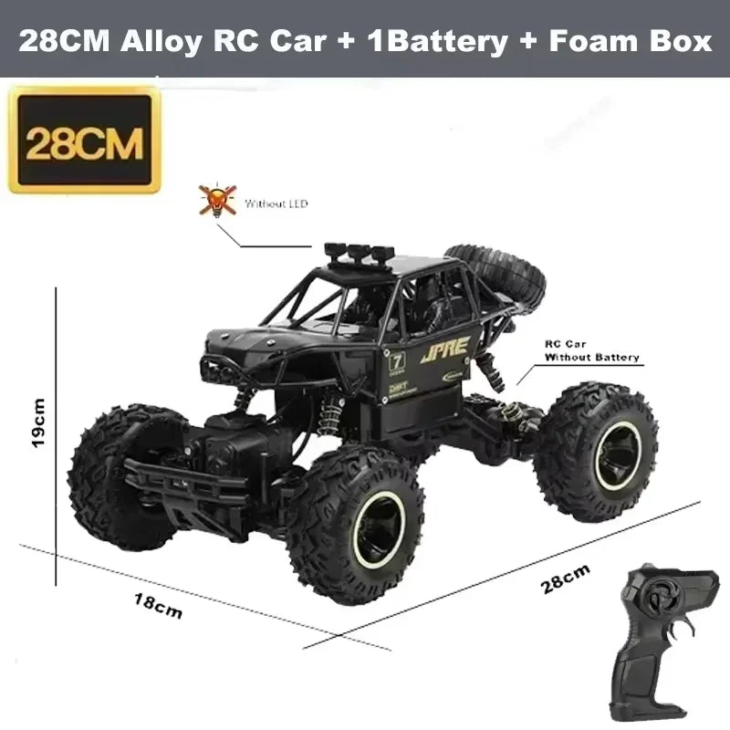 Novo carro rc 1:12 / 1:16 4wd com luzes led 2.4ghz rádio controle remoto carro buggy caminhão de controle off-road brinquedos adultos para crianças