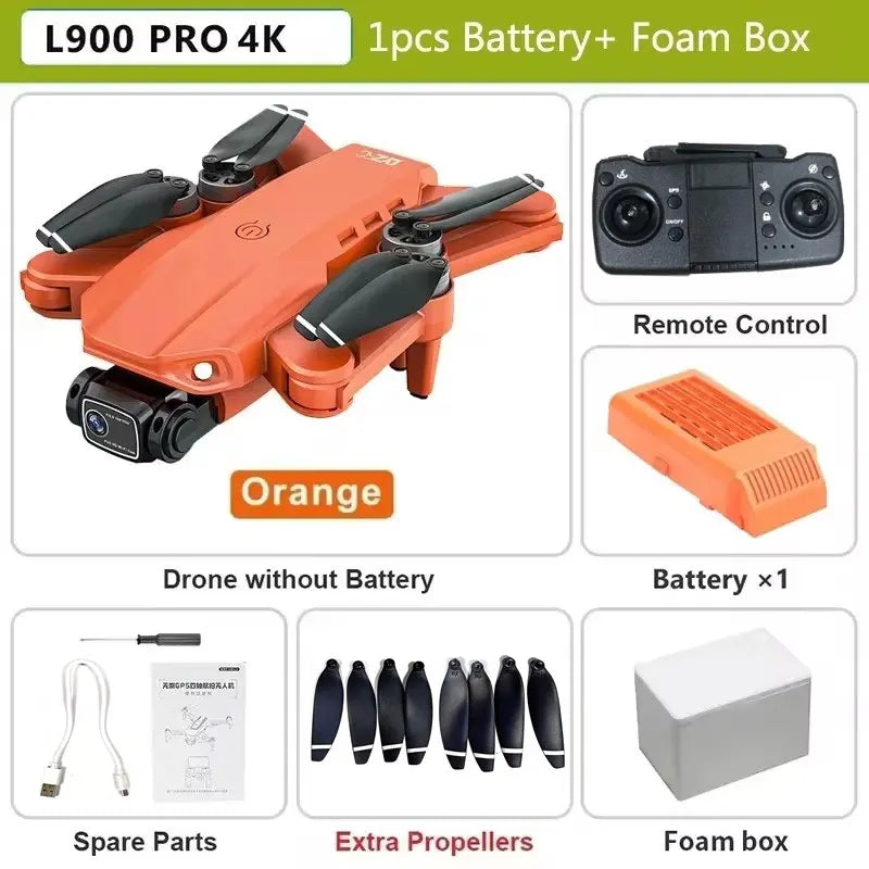L900 Pro SE MAX GPS Drone 4K Câmera HD dupla profissional 5G WIFI 360 ° Motor sem escova para evitar obstáculos Rc FPV Quadcopter Dron