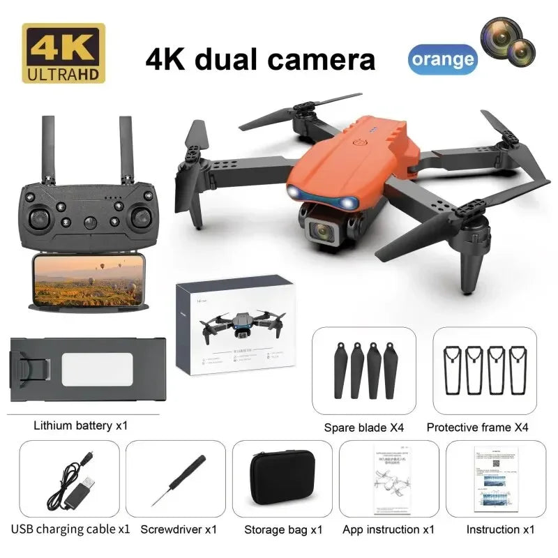 Profissional mini drone e99 hd 4k câmera dobrável wifi fpv rc fotografia aérea quadcopter rc helicóptero brinquedo das crianças presente