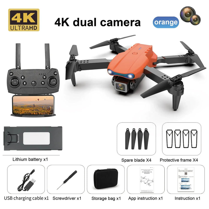 Profissional mini drone e99 hd 4k câmera dobrável wifi fpv rc fotografia aérea quadcopter rc helicóptero brinquedo das crianças presente