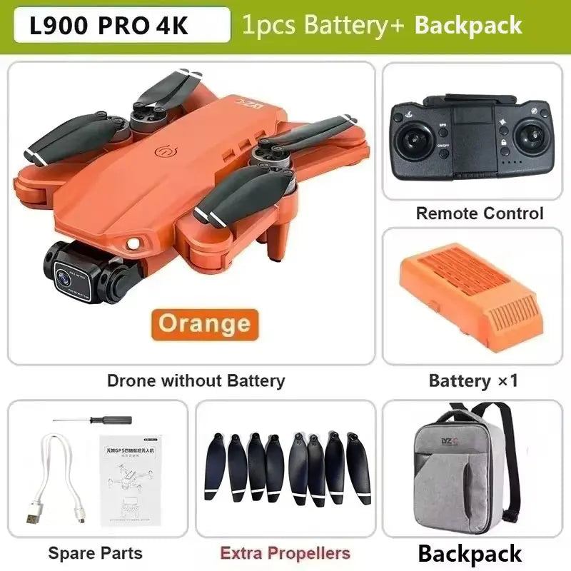 L900 Pro SE MAX GPS Drone 4K Câmera HD dupla profissional 5G WIFI 360 ° Motor sem escova para evitar obstáculos Rc FPV Quadcopter Dron