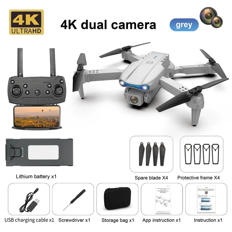 Profissional mini drone e99 hd 4k câmera dobrável wifi fpv rc fotografia aérea quadcopter rc helicóptero brinquedo das crianças presente