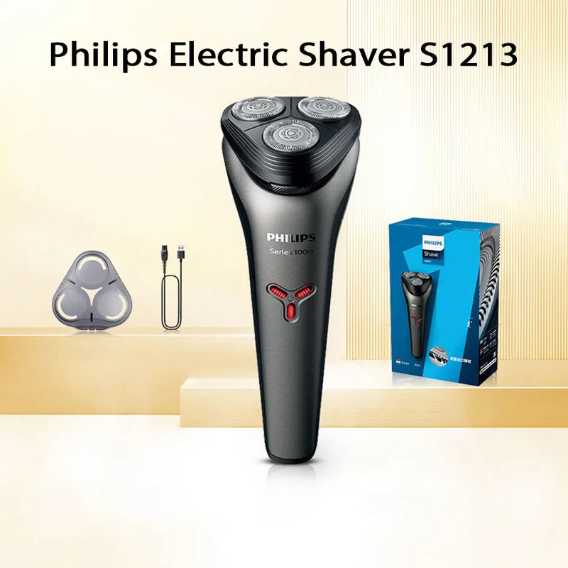 Philips s1113 barbeador elétrico carga usb lâmina powercut de aço inoxidável lâmina tripla cabeça flutuante masculino barbear rápido aparador de barba