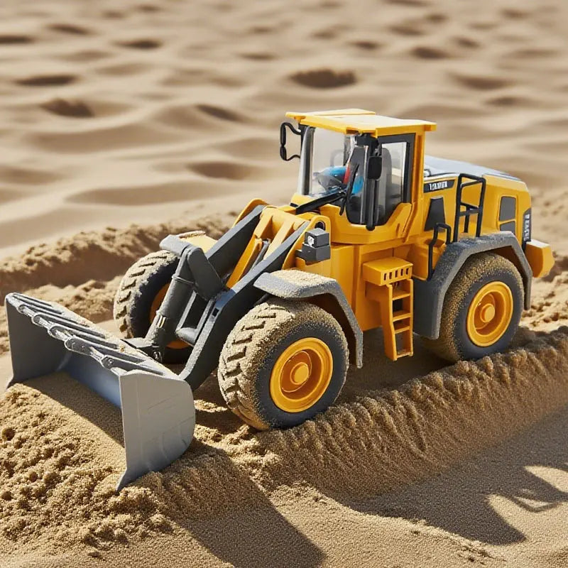 Crianças rc carro brinquedos 2.4ghz controle remoto liga escavadeira caminhão basculante bulldozer veículo de construção elétrica presentes para meninos meninas