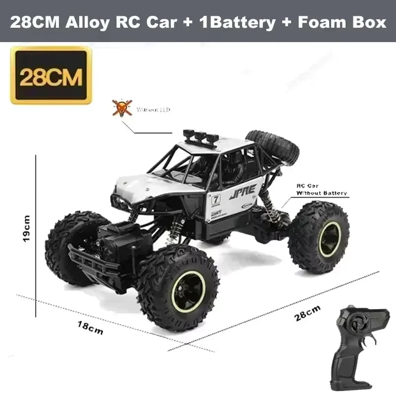 Novo carro rc 1:12 / 1:16 4wd com luzes led 2.4ghz rádio controle remoto carro buggy caminhão de controle off-road brinquedos adultos para crianças