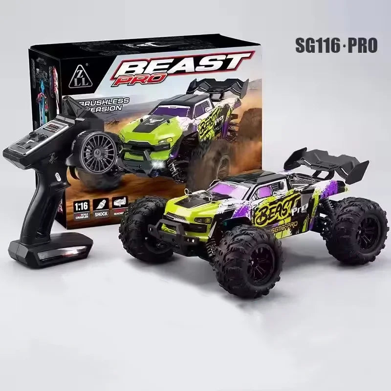 Novo sg116 max/pro rc carro sem escova 4wd carro 80 km/h carro de corrida profissional 2.4g alta velocidade fora de estrada deriva carros brinquedo de controle remoto