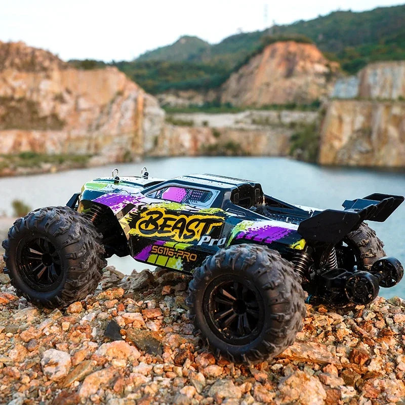 Novo sg116 max/pro rc carro sem escova 4wd carro 80 km/h carro de corrida profissional 2.4g alta velocidade fora de estrada deriva carros brinquedo de controle remoto