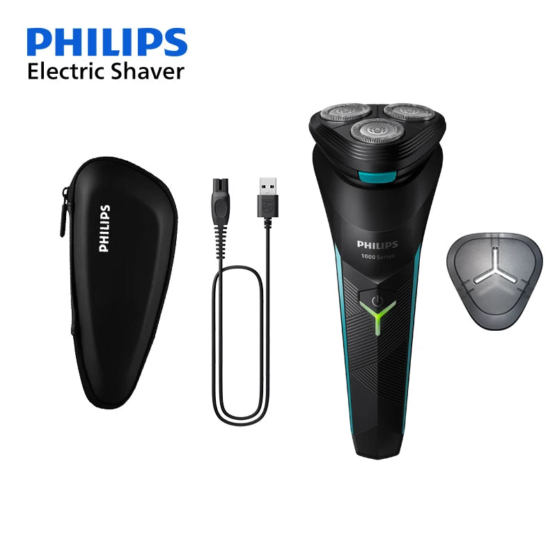 Philips s1113 barbeador elétrico carga usb lâmina powercut de aço inoxidável lâmina tripla cabeça flutuante masculino barbear rápido aparador de barba