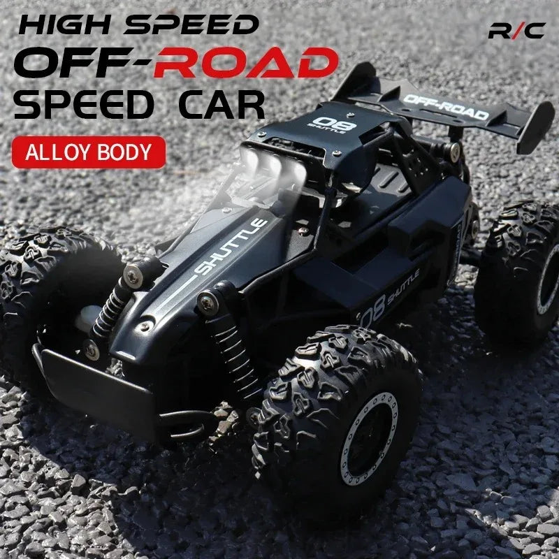 Novo carro rc 1:16 2wd com luz led 2.4g 20 km/h alta velocidade fora de estrada escalada carro de controle remoto brinquedo presentes para meninos meninas crianças