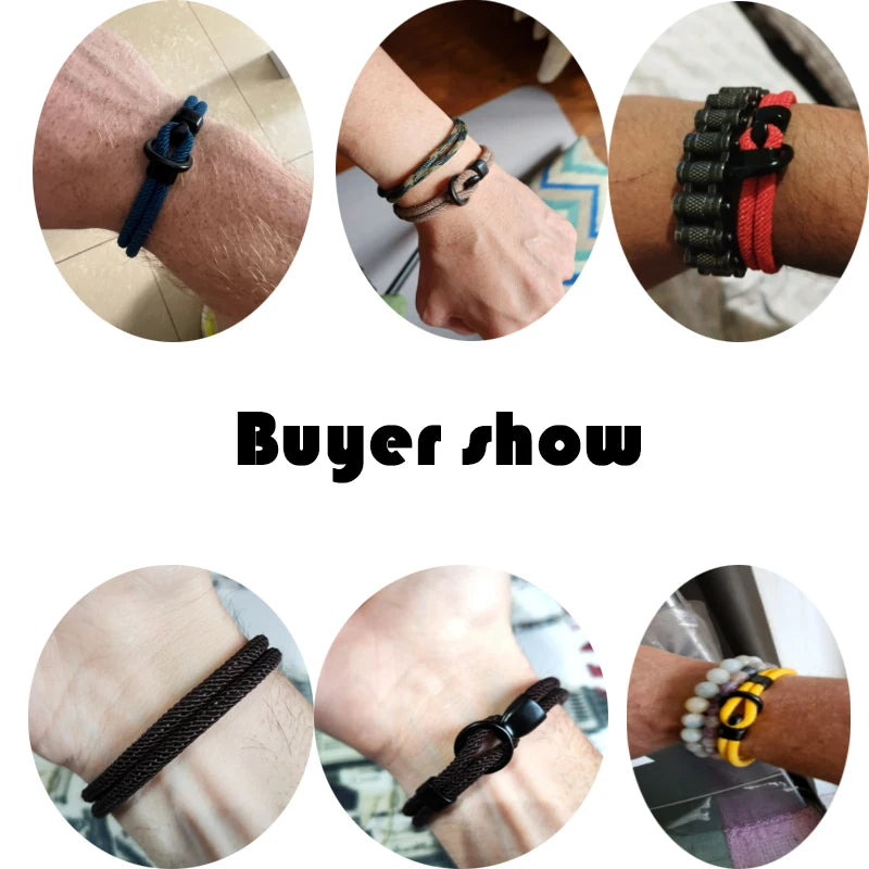 Moda corda pulseira masculina dupla camada de acampamento ao ar livre braclet homme acessórios sobrevivência paracord braslet presente para ele