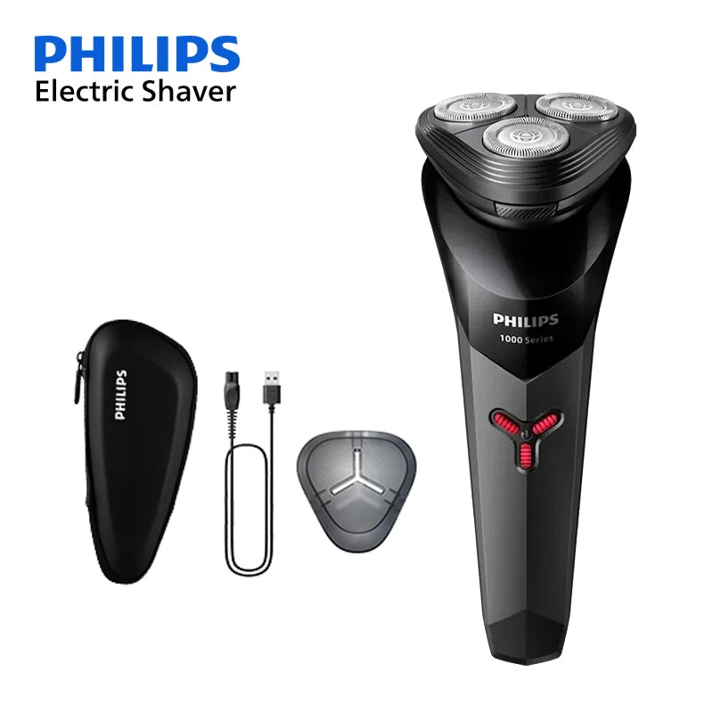 Philips s1113 barbeador elétrico carga usb lâmina powercut de aço inoxidável lâmina tripla cabeça flutuante masculino barbear rápido aparador de barba