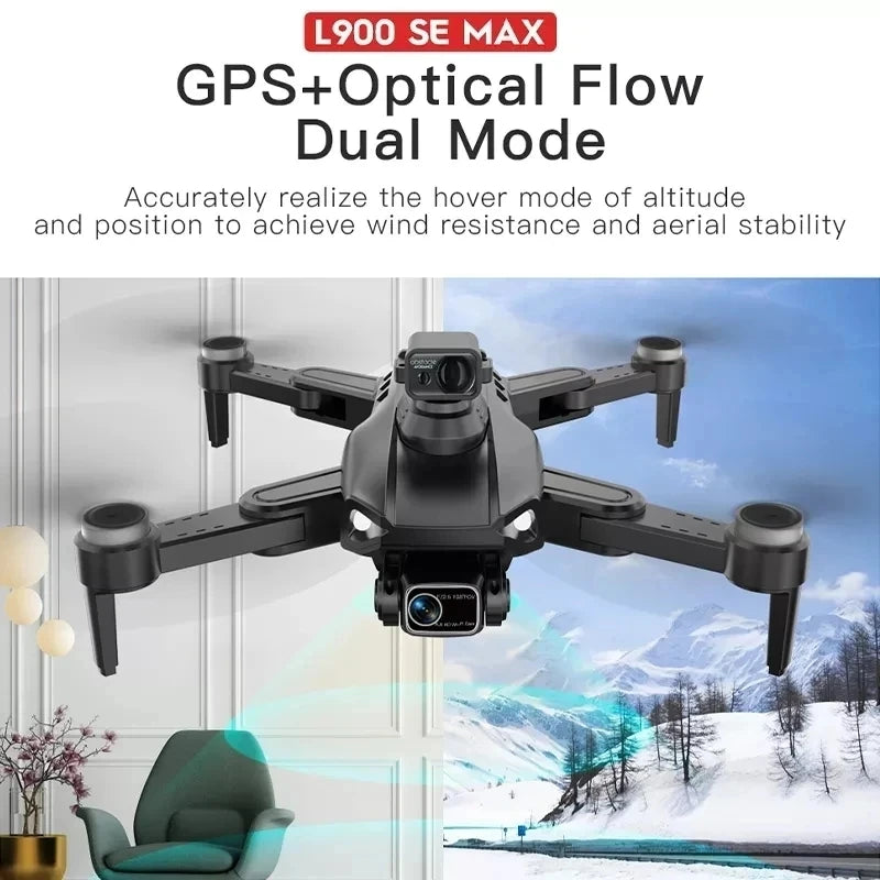 L900 Pro SE MAX GPS Drone 4K Câmera HD dupla profissional 5G WIFI 360 ° Motor sem escova para evitar obstáculos Rc FPV Quadcopter Dron