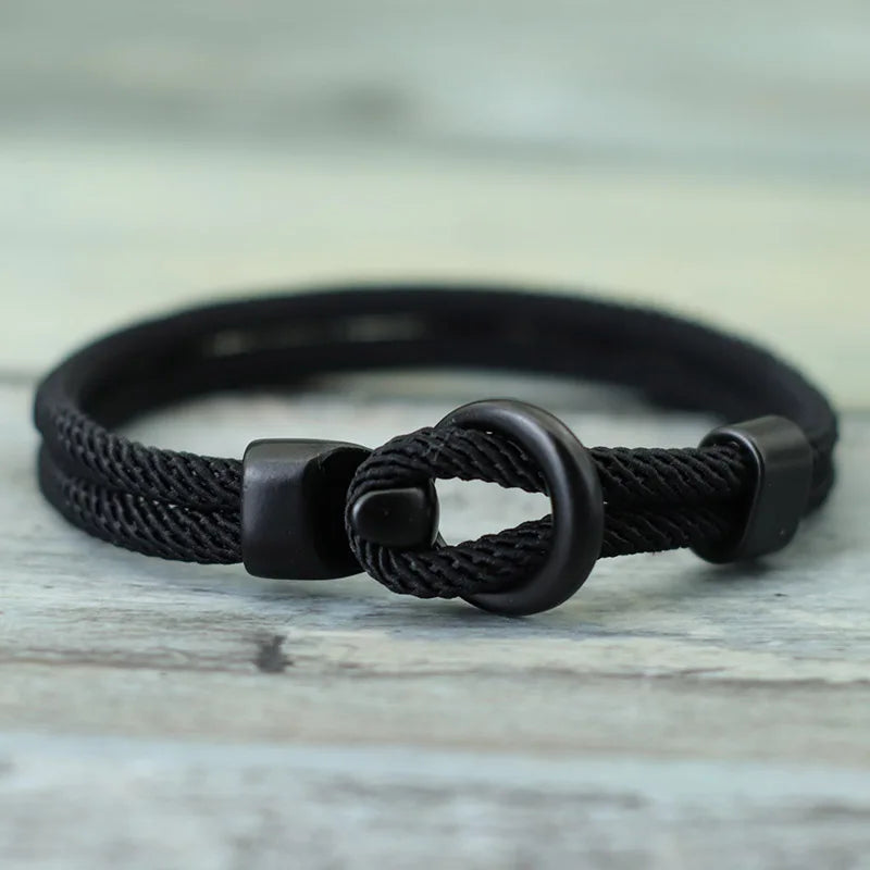 Moda corda pulseira masculina dupla camada de acampamento ao ar livre braclet homme acessórios sobrevivência paracord braslet presente para ele
