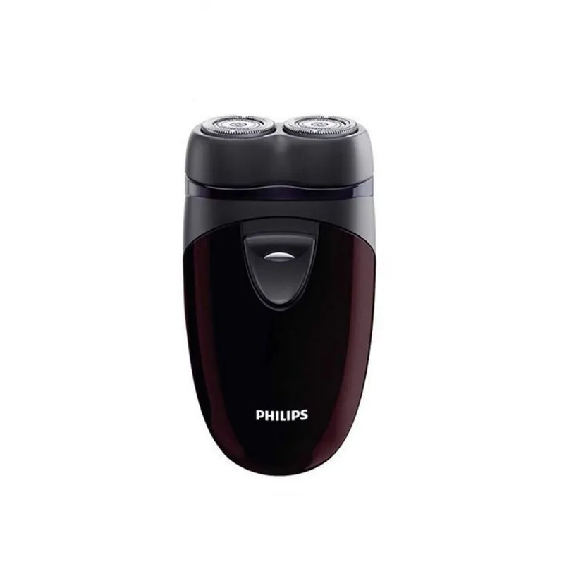Philips barbeador elétrico pq206 bateria mini tamanho portátil aparelho de barba masculino aliciamento duplo cabeça cortador navalha flutuante