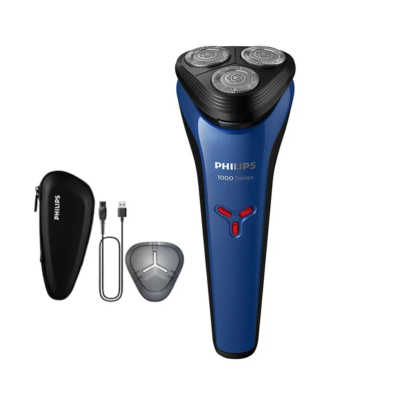 Philips s1113 barbeador elétrico carga usb lâmina powercut de aço inoxidável lâmina tripla cabeça flutuante masculino barbear rápido aparador de barba