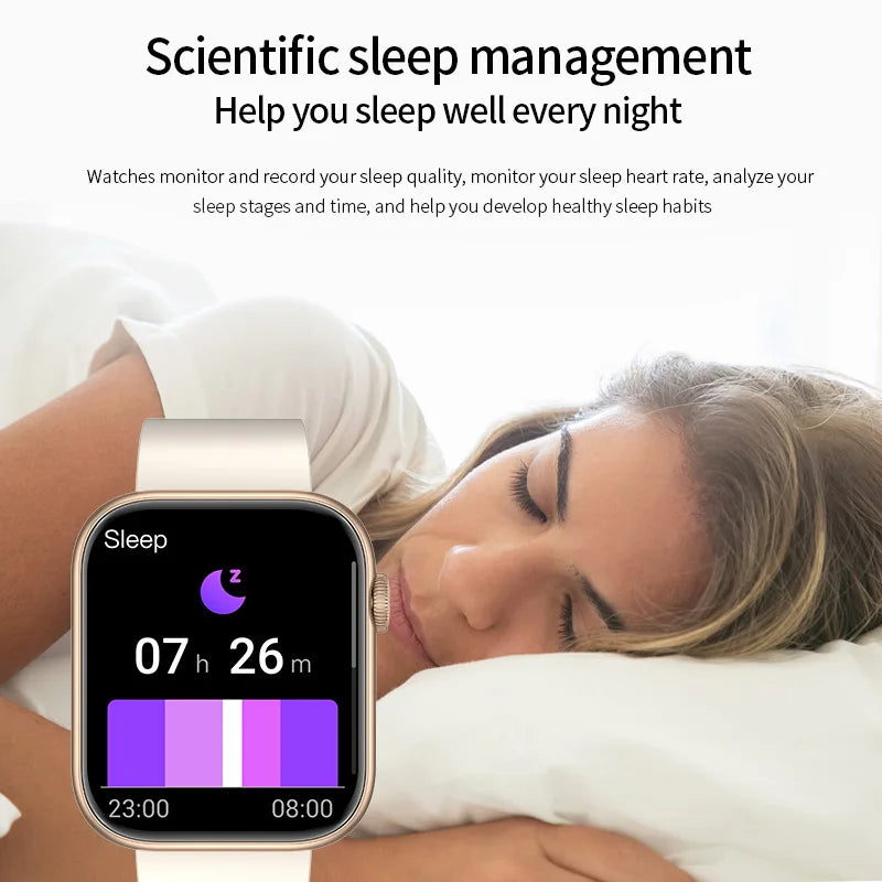 LIGE-Relógio inteligente para homens e mulheres, carregamento sem fio Smartwatch, chamadas Bluetooth, pulseira de fitness, relógio personalizado, novo, 2025