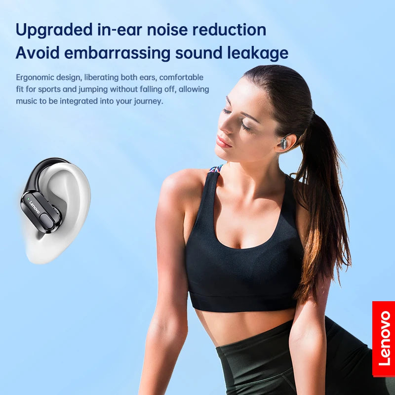 Fones de ouvido esportivos sem fio originais Lenovo XT80 com microfones, display de energia LED, som estéreo de alta fidelidade Bluetooth 5.3 TWS Fones de ouvido