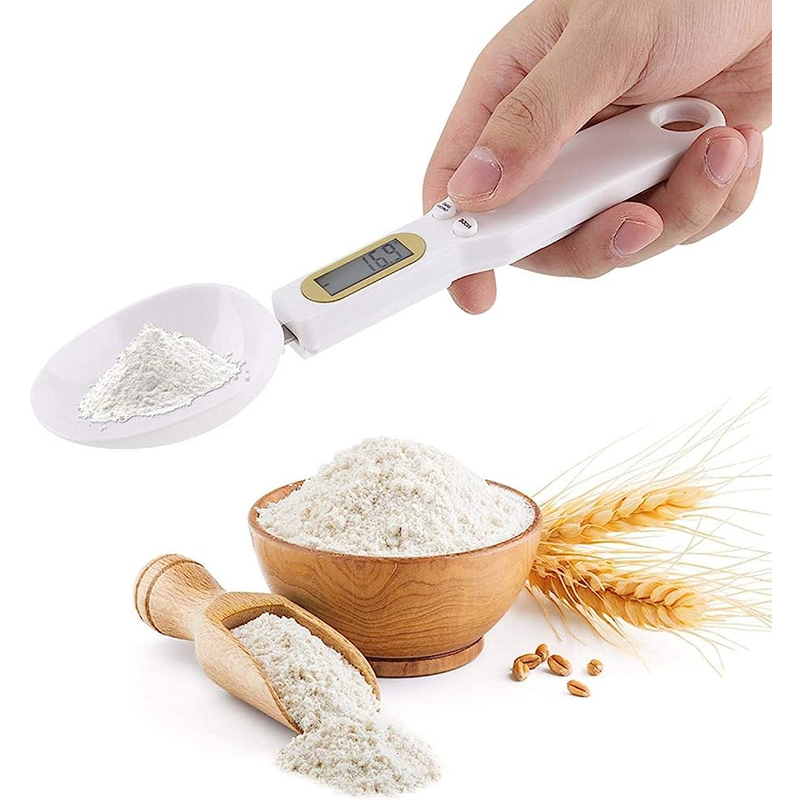 Colher Medidora Digital Medida Portátil com Balança para Alimentos Casa Cozinha Peso Nutrição Dieta Precisão Medição Confeiteiro