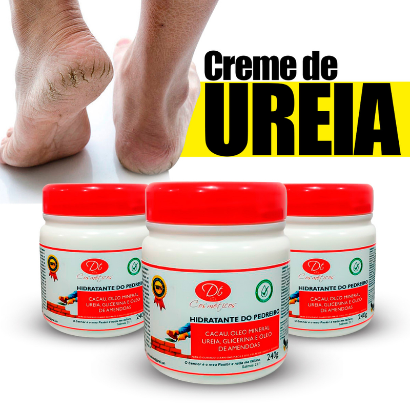 Creme Hidratante De Uréia 240g Creme De Pedreiro Pés Rachados E Ressecados