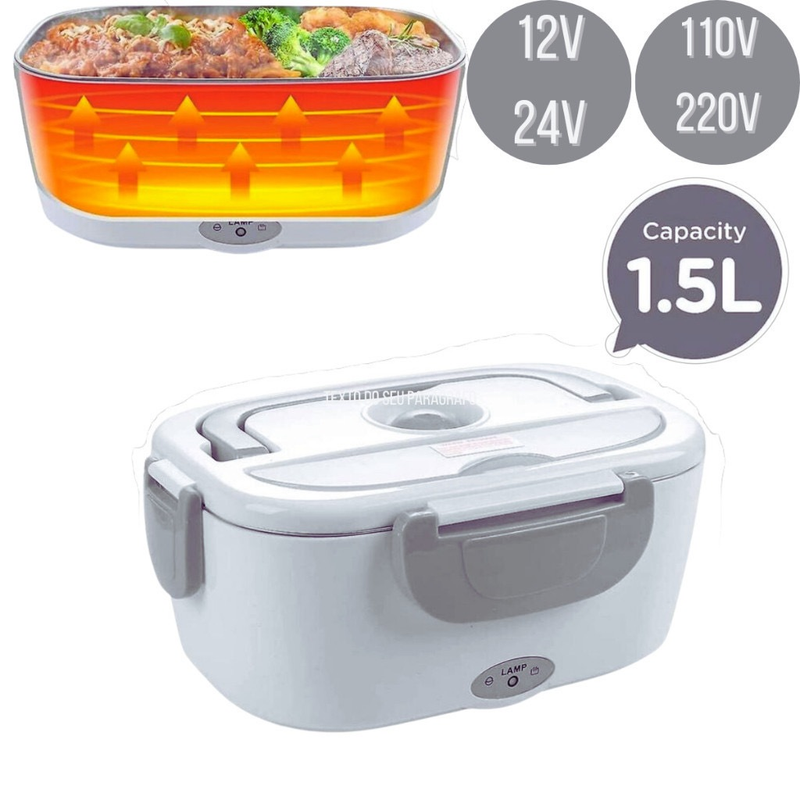 Marmita Elétrica Veicular Tomada Bivolt 110V/220V E 12V/24V - Marmita Térmica Para Comida