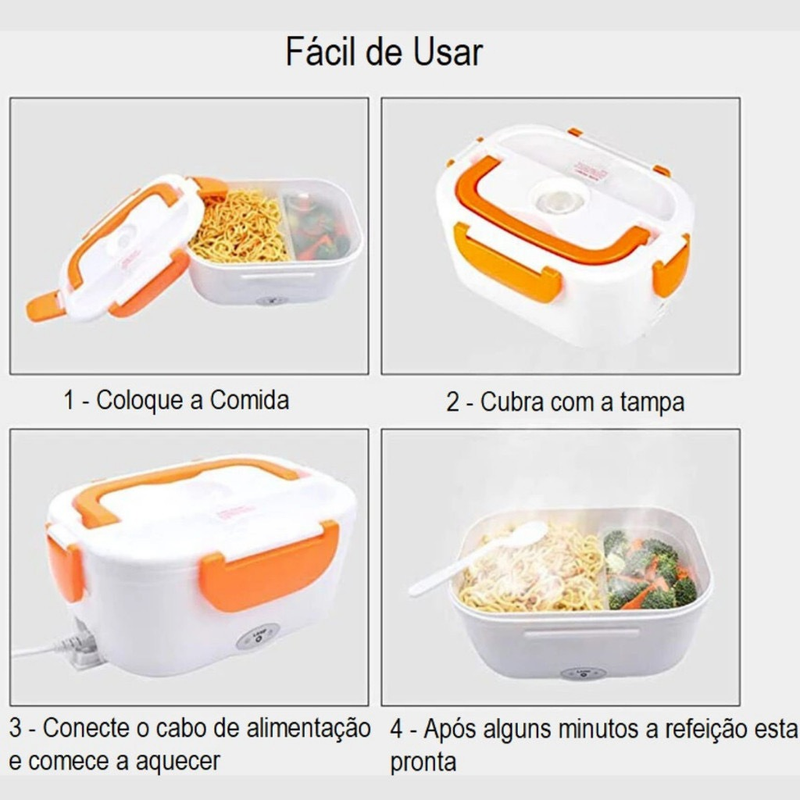 Marmita Elétrica Veicular Tomada Bivolt 110V/220V E 12V/24V - Marmita Térmica Para Comida