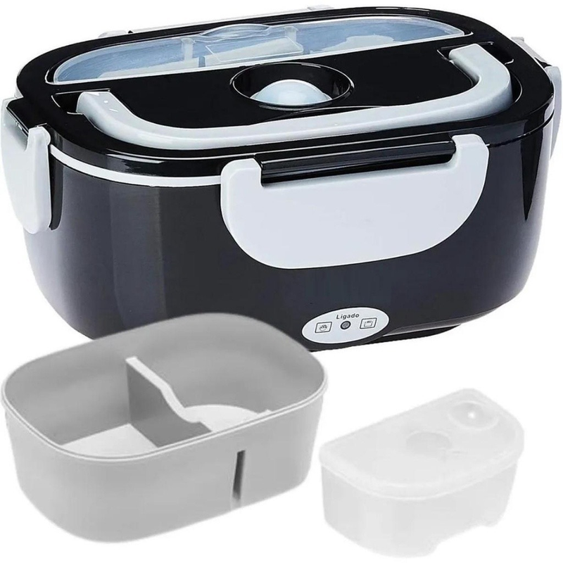 Marmita Elétrica Veicular Tomada Bivolt 110V/220V E 12V/24V - Marmita Térmica Para Comida