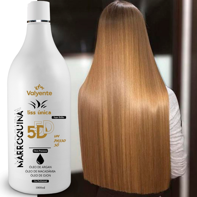 Marroquina Liss única Valyente: Profissional 1000ml | Liso Absurdo Alisa 100% Óleo De Argan