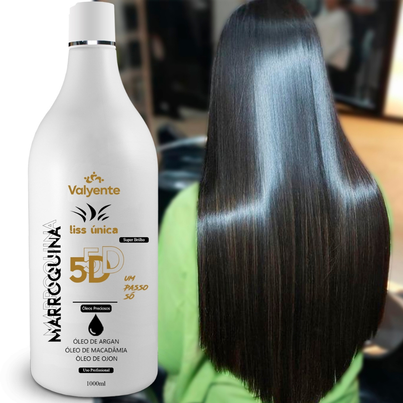 Marroquina Liss única Valyente: Profissional 1000ml | Liso Absurdo Alisa 100% Óleo De Argan