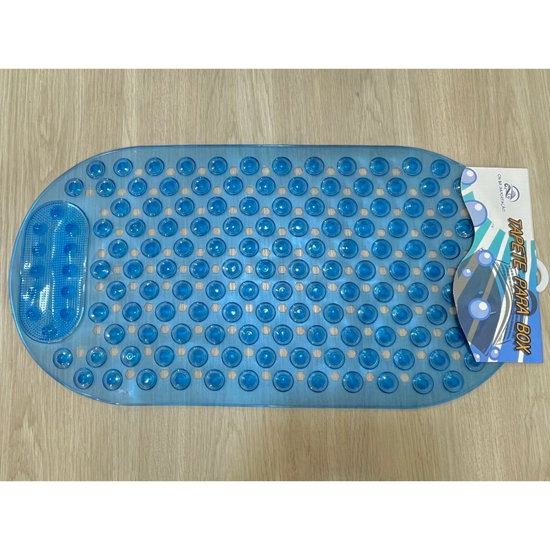 Tapete Para Box Retangular Massagem Pés Relaxante Banheiro Antiderrapante Com Ventosa
