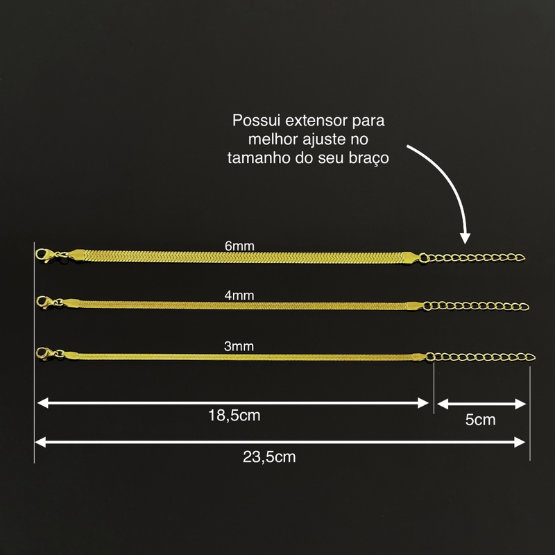 Pulseira masculina malha fina ouro 18K Aço Inoxidável unissex