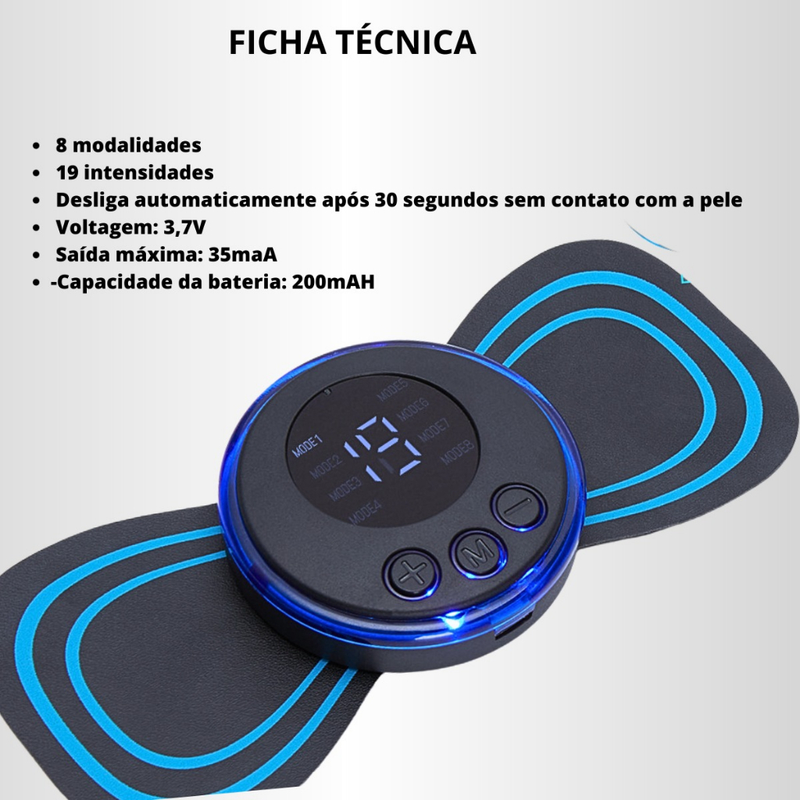 Mini Massageador EMS Estimulador Elétrico De Pescoço Portátil Para Alívio Da Dor Muscular Cervical