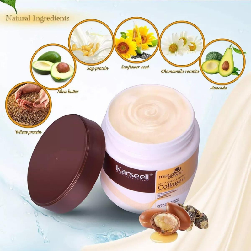 Shampoo e Condicionador Karseell Collagen Original + Mascara de Hidratação 500g Óleo 60ml