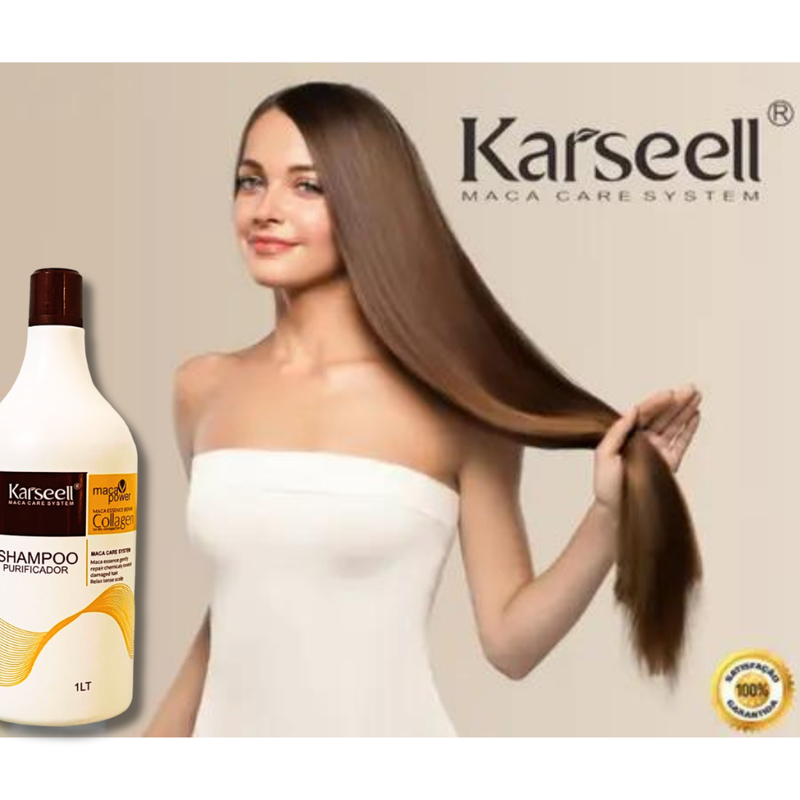 Shampoo e Condicionador Karseell Collagen Original + Mascara de Hidratação 500g Óleo 60ml