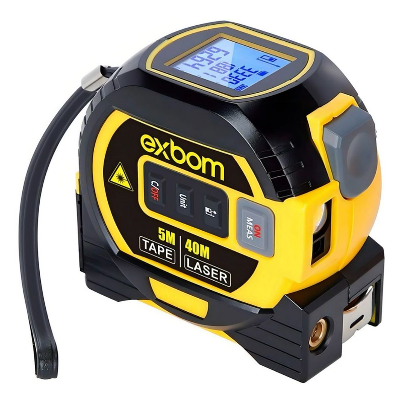 Trena Digital 3 em 1 com Função nivel a laser 4D 40M Com Visor LCD Inteligente