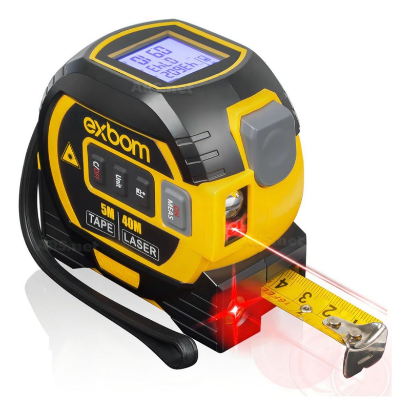 Trena Digital 3 em 1 com Função nivel a laser 4D 40M Com Visor LCD Inteligente