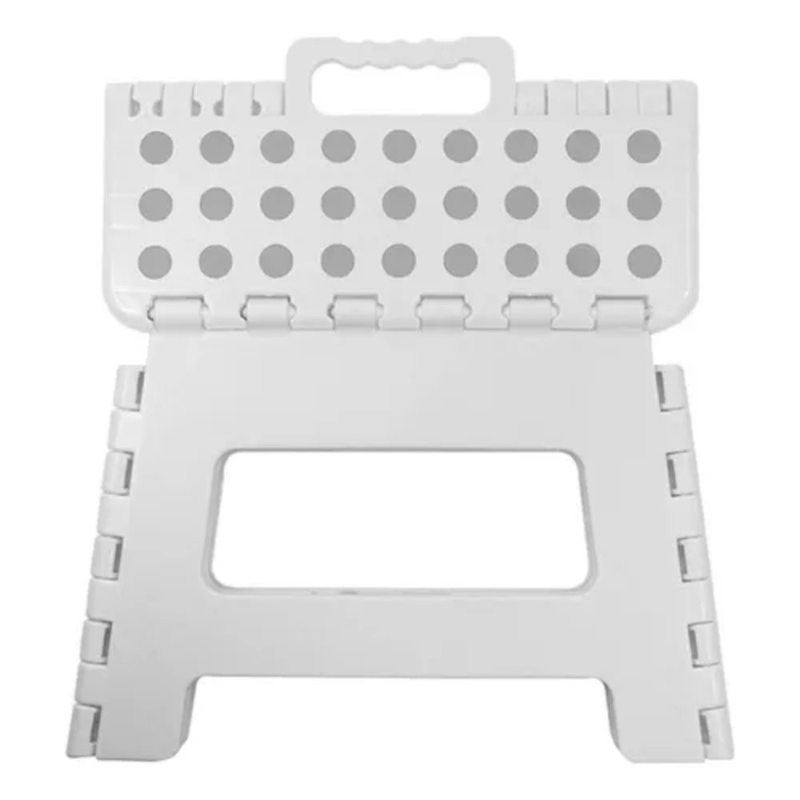 Banqueta dobravel Multiuso Retrátil Branca -suporta ate 150kg