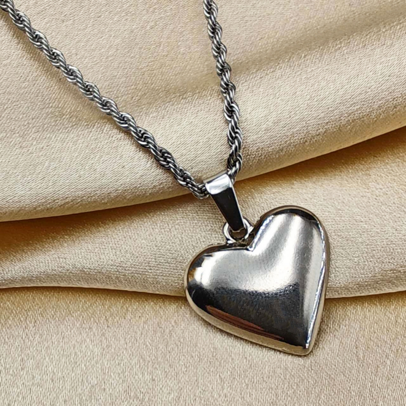 Colar de Corrente de Dourado Feminino Cordão Baiano Pingente Fé Aço Inoxidável Banhado A Ouro 18k