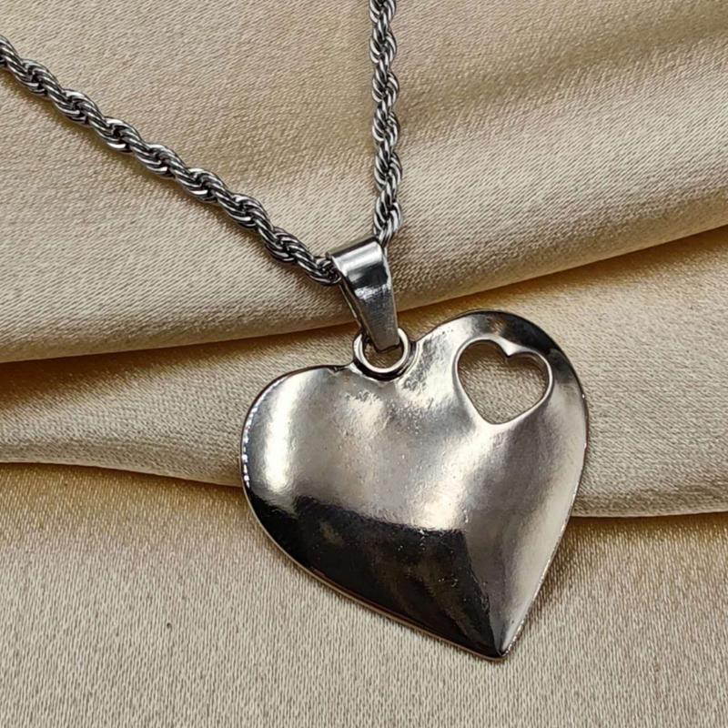Colar de Corrente de Dourado Feminino Cordão Baiano Pingente Fé Aço Inoxidável Banhado A Ouro 18k