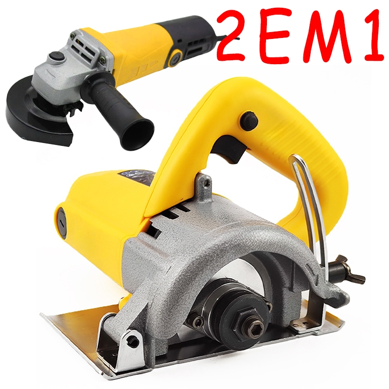 Kit Profissional de Serra para Mármore e Esmerilhadeira 900W 12.000 RPM com Mala Portátil