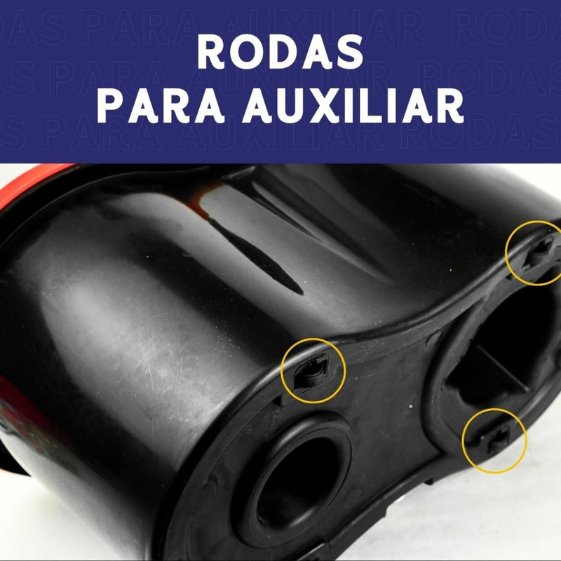 Mop C/ cabo de 140 cm + 2 Refis - Rodinhas e Cesto Em Inox - Balde Centrífuga - BC