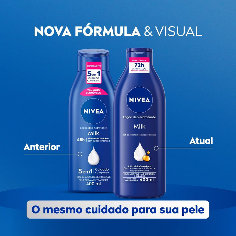 NIVEA Loção Hidratante Milk Pele Seca a Extrasseca 400ml