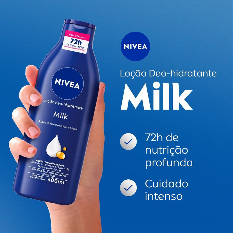 NIVEA Loção Hidratante Milk Pele Seca a Extrasseca 400ml