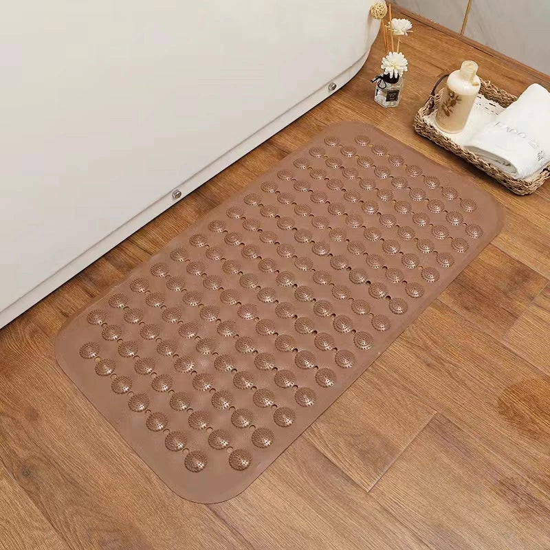 Tapete Para Box Retangular Massagem Pés Relaxante Banheiro Antiderrapante Com Ventosa