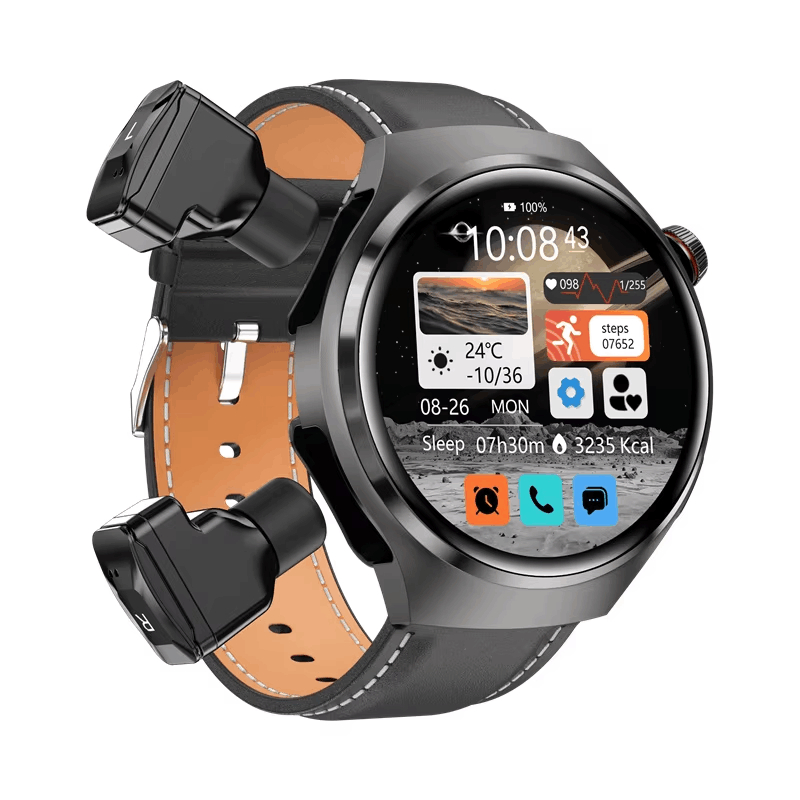 Novo Para HUAWEI Música Dois Fone De Ouvido smartwatch Masculino NFC Bluetooth Chamada Monitor Saúde TWS 2-Em-1 Esporte