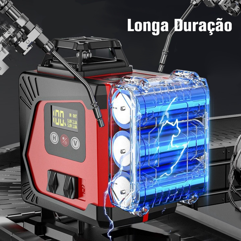 Nivel A Laser 16 Linhas Profissional Verde Nível Laser ​​PrecisãO 2 Baterias 30m Com Tripe